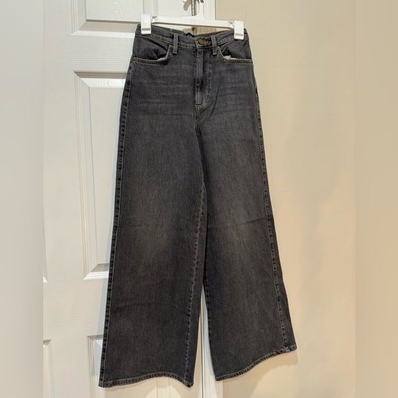 BDG urban outfitters black A wide leg jeans distressed Sz: 26 - Picture 2 of 9